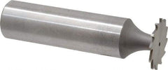 Whitney Tool Co. - 5/8" Diam x 1/32" Face Width, Cobalt, 12 Teeth, Shank Connection Woodruff Keyseat Cutter - Uncoated, 2-1/32" OAL x 1/2" Shank, Straight Teeth - Benchmark Tooling