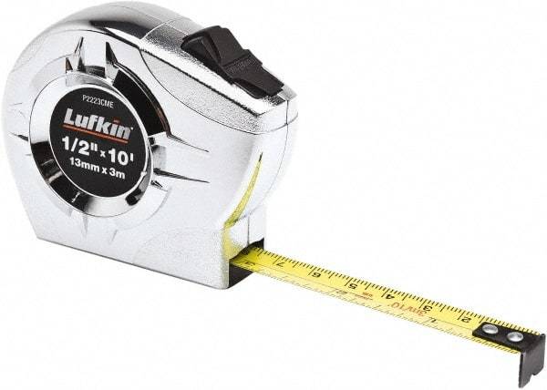 Lufkin - 10' x 1/2" Yellow Blade Tape Measure - 1/16" Graduation, A13 Graduation Style - Benchmark Tooling