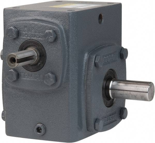 Boston Gear - 2.06 Centerline Distance, 25:1, 70 RPM Output, 1.16 Input Horsepower, 875 Lbs. Max Torque, Speed Reducer - Part No. 721-25-J, 5/8" Shaft Diam, Single Shaft Right, 4.34" High - Benchmark Tooling