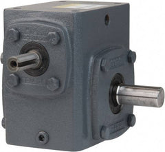 Boston Gear - 3-3/4 Centerline Distance, 60:1, 29 RPM Output, 2.24 Input Horsepower, 3,277 Lbs. Max Torque, Speed Reducer - Part No. 738-60-J, 1" Shaft Diam, Single Shaft Right, 7.63" High - Benchmark Tooling