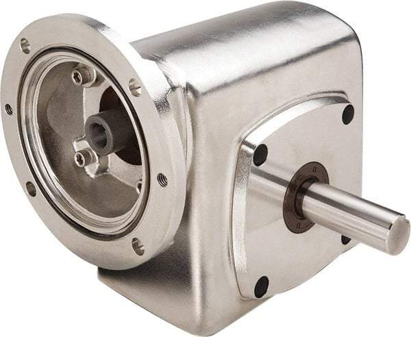 Boston Gear - 2.06 Centerline Distance, 60:1, 29 RPM Output, 0.55 Input Horsepower, 826 Lbs. Max Torque, Speed Reducer - Part No. SSF72160KB5JS, Single Shaft Right, 5/8" Bore, 4.34" High, 56C NEMA - Benchmark Tooling