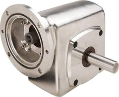 Boston Gear - 1-3/4 Centerline Distance, 60:1, 29 RPM Output, 0.35 Input Horsepower, 527 Lbs. Max Torque, Speed Reducer - Part No. SSF71860KB5JS, Single Shaft Right, 5/8" Bore, 3.81" High, 56C NEMA - Benchmark Tooling