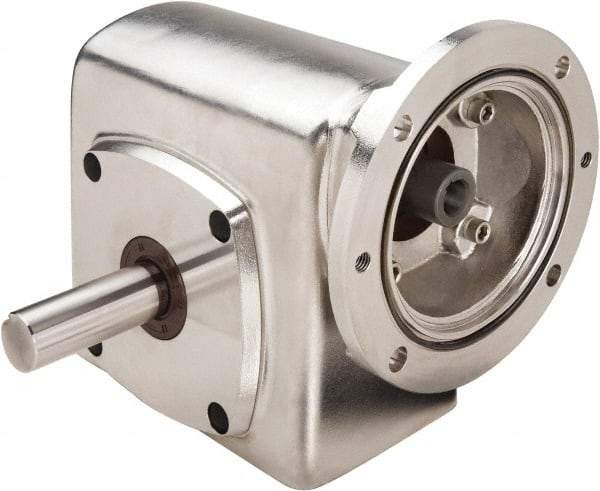 Boston Gear - 1-3/4 Centerline Distance, 60:1, 29 RPM Output, 0.35 Input Horsepower, 527 Lbs. Max Torque, Speed Reducer - Part No. SSF71860KB5GS, Single Shaft Left, 5/8" Bore, 3.81" High, 56C NEMA - Benchmark Tooling