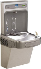 ELKAY - 8 GPH Cooling Capacity Barrier Free Wall Mounted Water Cooler & Fountain - Bottle Filling, 20 to 105 psi, 0.20 hp, Vinyl Clad Steel - Benchmark Tooling