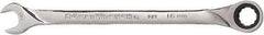 GearWrench - 16mm 12 Point Combination Wrench - 10.24" OAL, Steel, Full Polish Finish - Benchmark Tooling