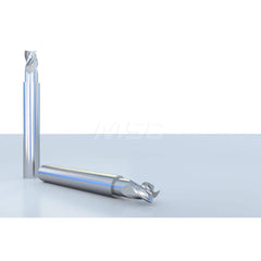 Square End Mill: 0.2'' Dia, 1/4'' LOC, 1/4'' Shank Dia, 2'' OAL, 3 Flutes, Solid Carbide Single End, Uncoated, 37 ° Helix, Centercutting, RH Cut, RH Flute, Series Armory
