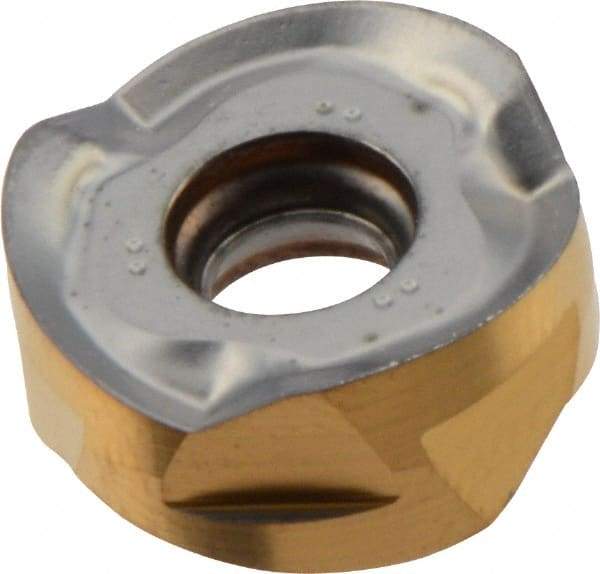 Iscar - H606 RXCU43 AXMP Grade IC330 Carbide Milling Insert - TiCN/TiN Finish, 0.236" Thick, 0.51" Inscribed Circle, 1/4" Corner Radius - Benchmark Tooling