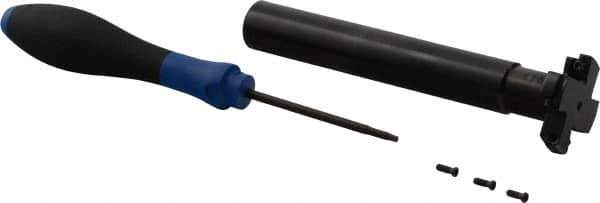 Seco - Shank Connection, 3/8" Cutting Width, 0.413" Depth of Cut, 1-1/2" Cutter Diam, 2 Tooth Indexable Slotting Cutter - 3/4" Shank Diam, R335.18 Toolholder, LNK.. 05.. Insert, Right Hand Cutting Direction - Benchmark Tooling
