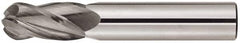 Niagara Cutter - 1/2" Diam, 3" LOC, 4 Flute Solid Carbide Ball End Mill - TiAlN Finish, Single End, 6" OAL, 1/2" Shank Diam, Spiral Flute - Benchmark Tooling