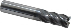 Niagara Cutter - 5/8", 5 Flute, Single End, Solid Carbide, 0.06" Corner Radius End Mill - 3-1/2" OAL, 40° Helix, Right Hand Flute, 1-1/4" LOC, Right Hand Cut - Benchmark Tooling