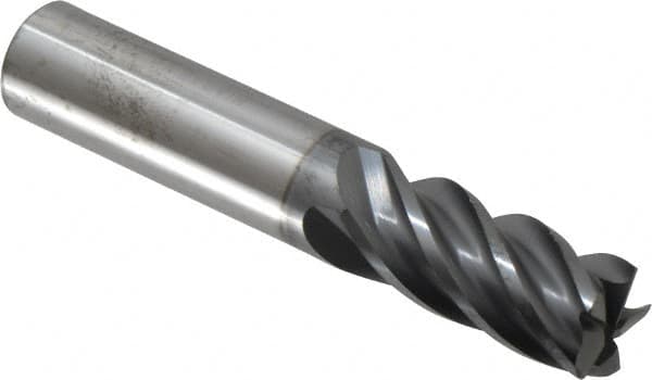 Niagara Cutter - 5/8", 5 Flute, Single End, Solid Carbide, 0.03" Corner Radius End Mill - 3-1/2" OAL, 40° Helix, Right Hand Flute, 1-1/4" LOC, Right Hand Cut - Benchmark Tooling