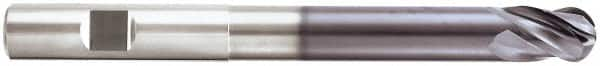 Niagara Cutter - 1", 4 Flute, Single End, Solid Carbide, 0.03" Corner Radius End Mill - 6" OAL, Right Hand Flute, 1-1/4" LOC, Right Hand Cut, 4" Extended Reach - Benchmark Tooling