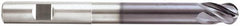 Niagara Cutter - 1/2", 4 Flute, Single End, Solid Carbide, 0.03" Corner Radius End Mill - 4" OAL, Right Hand Flute, 5/8" LOC, Right Hand Cut, 2-1/8" Extended Reach - Benchmark Tooling