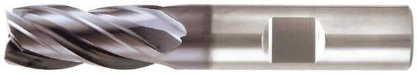 Niagara Cutter - 1", 2" LOC, 1" Shank Diam, 5" OAL, 4 Flute, Solid Carbide Square End Mill - Single End, AlCrN Finish, Spiral Flute, Variable° Helix, Centercutting, Right Hand Cut, Right Hand Flute, Series STS430 - Benchmark Tooling