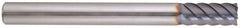 Niagara Cutter - 5/16", 3/4" LOC, 5/16" Shank Diam, 3" OAL, 6 Flute, Solid Carbide Square End Mill - Single End, AlTiN Finish, Spiral Flute, 45° Helix, Centercutting, Right Hand Cut, Right Hand Flute, Series MZ645 - Benchmark Tooling