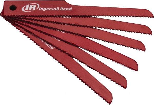 Ingersoll-Rand - 4" Long x 1/2" Thick, Bi-Metal Reciprocating Saw Blade - Scroll Profile, 10 to 14 TPI, Toothed Edge - Benchmark Tooling