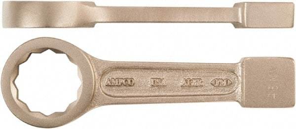 Ampco - 1-1/8" 12 Point Striking Box Wrench - Single End, 7" OAL, Aluminum Bronze, Polished Finish - Benchmark Tooling