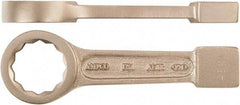 Ampco - 1-1/4" 12 Point Striking Box Wrench - Single End, 7-7/8" OAL, Aluminum Bronze, Polished Finish - Benchmark Tooling