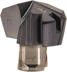 Iscar - Series ICK, 0.996" Diam Grade IC908 140° Replaceable Drill Tip - Carbide, TiAlN Finish, 25 Seat Size, Through Coolant - Benchmark Tooling