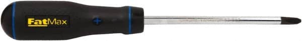 Stanley - #3, 11" OAL, Standard Phillips Screwdriver - 6" Blade Length, Round Shank, Ergonomic Handle - Benchmark Tooling