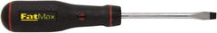 Stanley - 225mm OAL Standard Slotted Screwdriver - 100mm Blade Length, Round Shank, Ergonomic Handle - Benchmark Tooling
