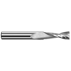Corner Radius End Mill: 3/16″ Dia, 0.57″ LOC, 0.03″ Radius, 2 Flutes, Solid Carbide 2″ OAL, 3/16″ Shank Dia, 20 ° Helix, Bright/Uncoated, Corner Radius End