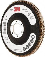 3M - Flap Disc - Cloth Backing, Arbor Attaching System - Benchmark Tooling