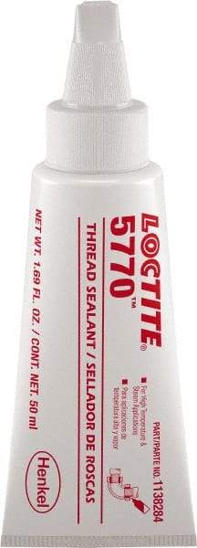 Loctite - 50 mL, White, High Strength Liquid Thread Sealant - 72 Full Cure Time - Benchmark Tooling