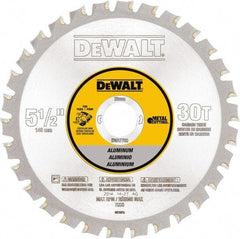 DeWALT - 5-1/2" Diam, 25/32" Arbor Hole Diam, 30 Tooth Wet & Dry Cut Saw Blade - Steel, Crosscutting Action, Standard Round Arbor - Benchmark Tooling