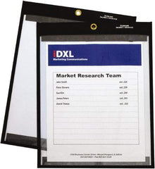 C-LINE - 25 Piece Black/Clear Shop Ticket Holder - 12" High x 9" Wide - Benchmark Tooling