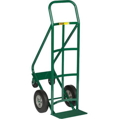 Little Giant - 800 Lb Capacity 47" OAH Hand Truck - Continuous Handle, Steel, Rubber Wheels - Benchmark Tooling