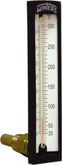 Winters - 30 to 300°F, Industrial Thermometer with Standard Thermowell - 2 Inch Immersion Length, 1-7/8 Inch Stem Length, 6 Inch Long, 1/2 Inch Thread - Benchmark Tooling