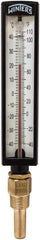 Winters - -40 to 110°F, Industrial Thermometer with Standard Thermowell - 2 Inch Immersion Length, 1.825 Inch Stem Length, 10 Inch Long, 1/2 Inch Thread - Benchmark Tooling