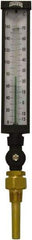 Winters - -15 to 160°F, Industrial Thermometer with Standard Thermowell - 3 Inch Immersion Length, 3-1/2 Inch Stem Length, 17 Inch Long, 3/4 Inch Thread - Benchmark Tooling