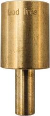 Winters - 2.01 Inch Overall Length, 3/4 Inch Thread, Brass Thermowell - 0.8 Inch Insertion Length - Benchmark Tooling