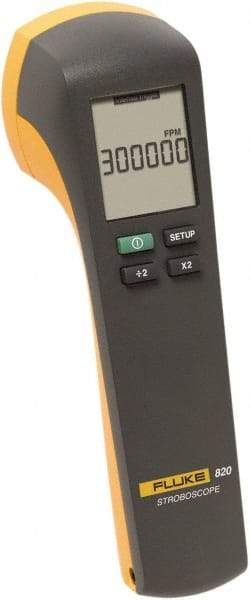 Fluke - 7-1/2 Inch Long x 2-1/4 Inch Wide, Stroboscope - 2.4 Inch Meter Thickness, 30 to 300,000 Flash per Minute - Benchmark Tooling