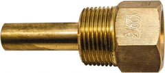 Winters - 4-1/2 Inch Overall Length, 3/4 Inch Thread, Brass Thermowell - 2-1/2 Inch Insertion Length - Benchmark Tooling