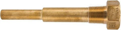 Winters - 6-3/4 Inch Overall Length, 3/4 Inch Thread, Brass Thermowell - 5 Inch Insertion Length - Benchmark Tooling