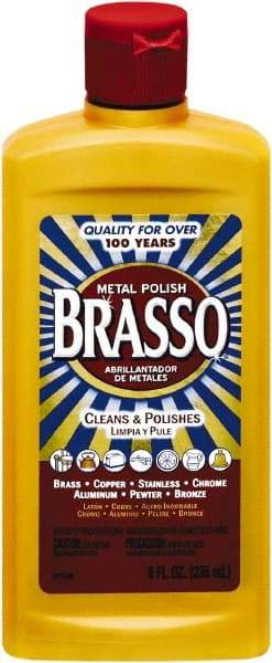 Brasso - 8 Fluid Ounce Liquid Metal Polish - Unscented, Bottle - Benchmark Tooling