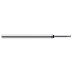Variable Helix End Mills for Free Machining Steels - 0.0250″ Cutter Diameter × 0.0380″ Length of Cut × 0.1250″ (1/8″) Reach Carbide Square End Mill for Free Machining Steels, 3 Flutes, AlTiN Coated - Exact Industrial Supply