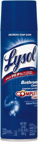 Lysol - 24 oz Aerosol Can Liquid Bathroom Cleaner - Island Breeze Scent, Disinfectant, General Purpose Cleaner - Benchmark Tooling