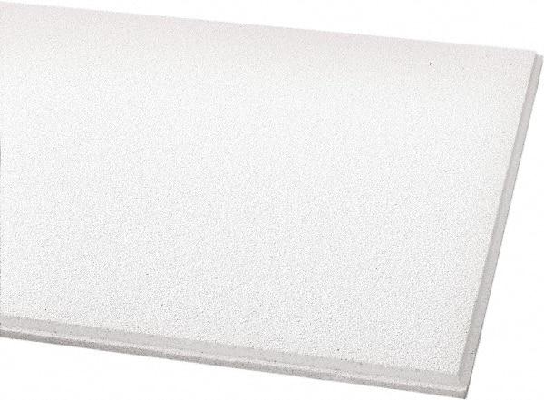 Armstrong World - 24" Long x 24" Wide, Wet-Formed Mineral Fiber Acoustic Ceiling Tile - ASTM E1264 Specification, White - Benchmark Tooling