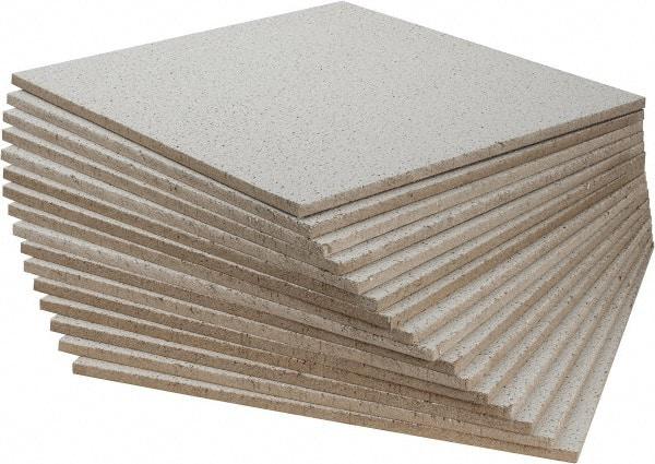 Armstrong World - 24" Long x 24" Wide, Wet-Formed Mineral Fiber Acoustic Ceiling Tile - ASTM E1264 Specification, White - Benchmark Tooling