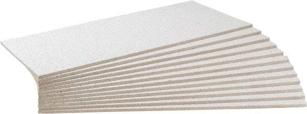 Armstrong World - 48" Long x 24" Wide, Wet-Formed Mineral Fiber Acoustic Ceiling Tile - ASTM E1264 Specification, White - Benchmark Tooling