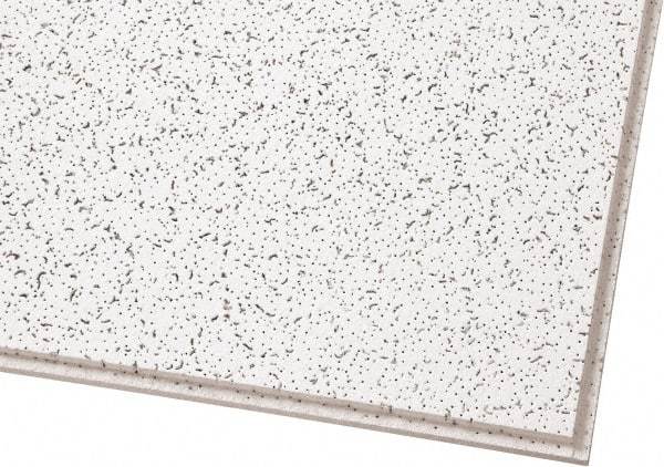 Armstrong World - 24" Long x 24" Wide, Wet-Formed Mineral Fiber Acoustic Ceiling Tile - ASTM E1264 Specification, White - Benchmark Tooling