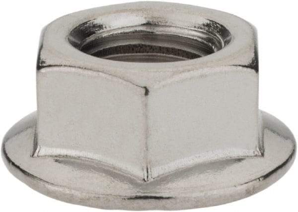 Monroe Engineering Products - 1/2-13 304 Steel Hex Flange Lock Nut - 3/4" Width Across Flats, 1/2" High - Benchmark Tooling