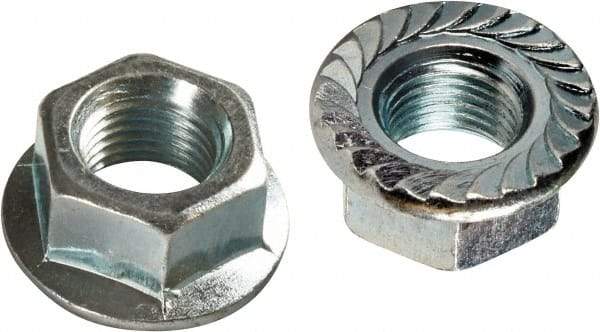 Monroe Engineering Products - M10x1.50 Grade 8 Steel Hex Flange Lock Nut - Zinc-Plated Finish - Benchmark Tooling