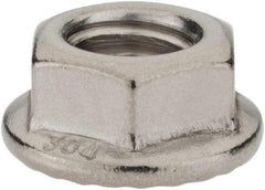 Monroe Engineering Products - 3/8-16 304 Steel Hex Flange Lock Nut - 9/16" Width Across Flats, 3/8" High - Benchmark Tooling