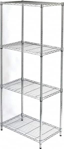 Quantum Storage - 4 Shelf Wire Shelving Unit - 30" Wide x 18" Deep x 72" High, - Benchmark Tooling