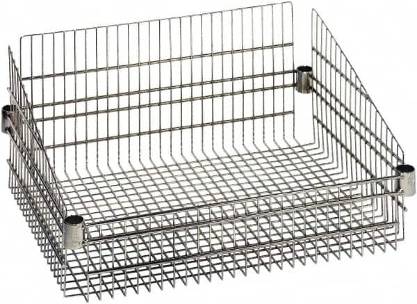 Quantum Storage - Wire Basket Unit - 24" Wide x 24" Deep x 10" High, - Benchmark Tooling